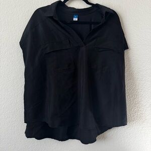 Old Navy Black Utility Tunic Blouse XXL